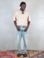 Hi Five Tshirt <BR/>Vintage Wash Boxy VINTAGE WASH BOXY SAND Hi Five 