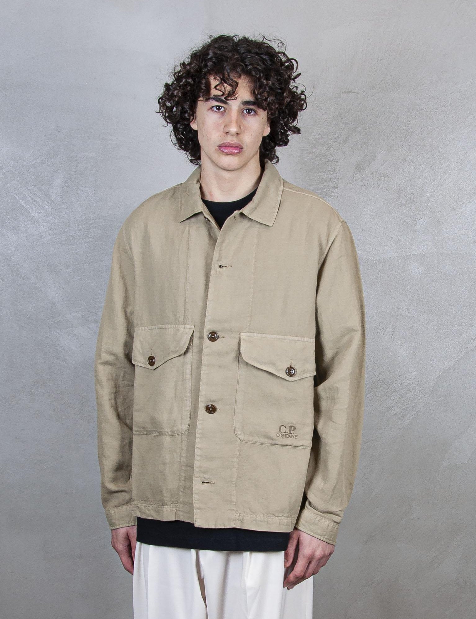 Overshirt Broken Linen Cotton OS242A-6501G 305 C.P. company 