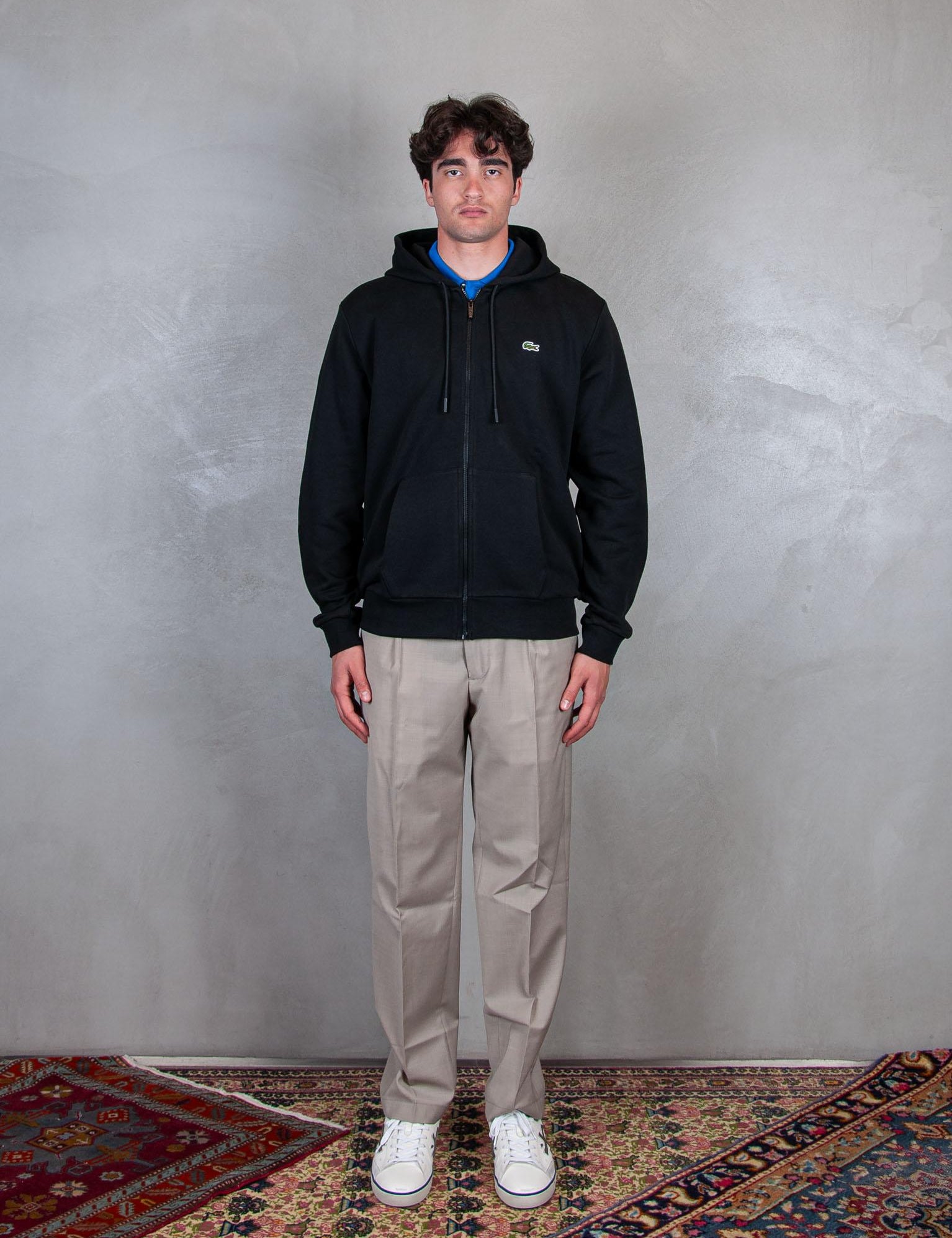 Felpa Cappuccio Zip SH9809 031 Lacoste 