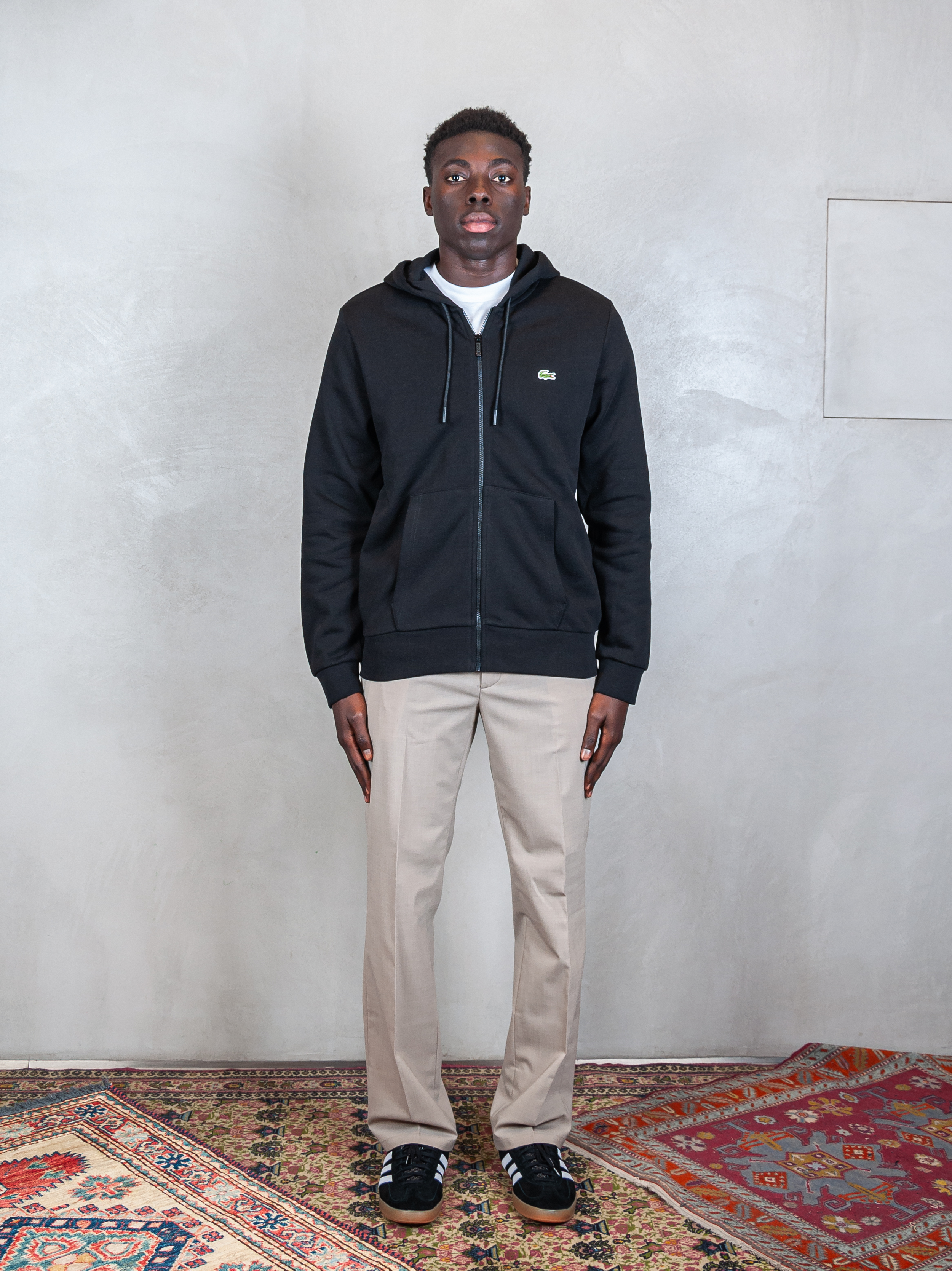 Lacoste Felpa cappuccio con zip SH9626 031 Lacoste 