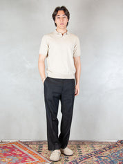 I'M Brian <BR/>Pantalone Regular Lino PA3703 NERO I'm Brian 