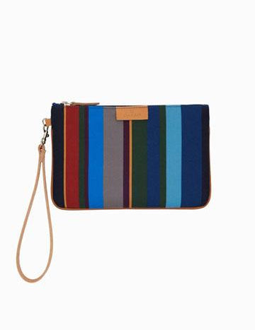 Bustina contemporary unisex blu righe multicolor AP507888 32648 Gallo 