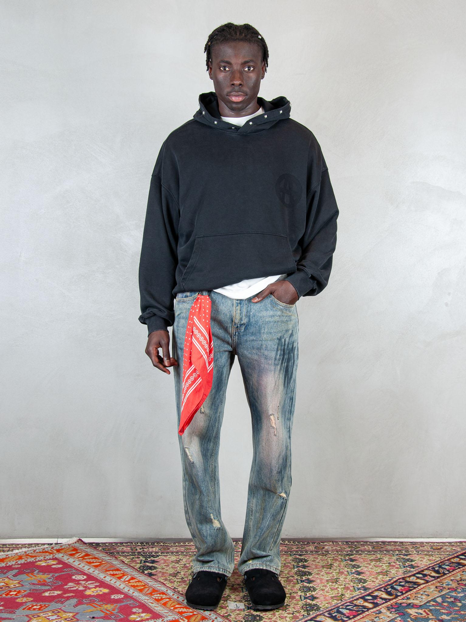 Acupuncture Felpa  Studded Anarchy STUDDED ANARCHY WASHED BLACK Acupuncture 