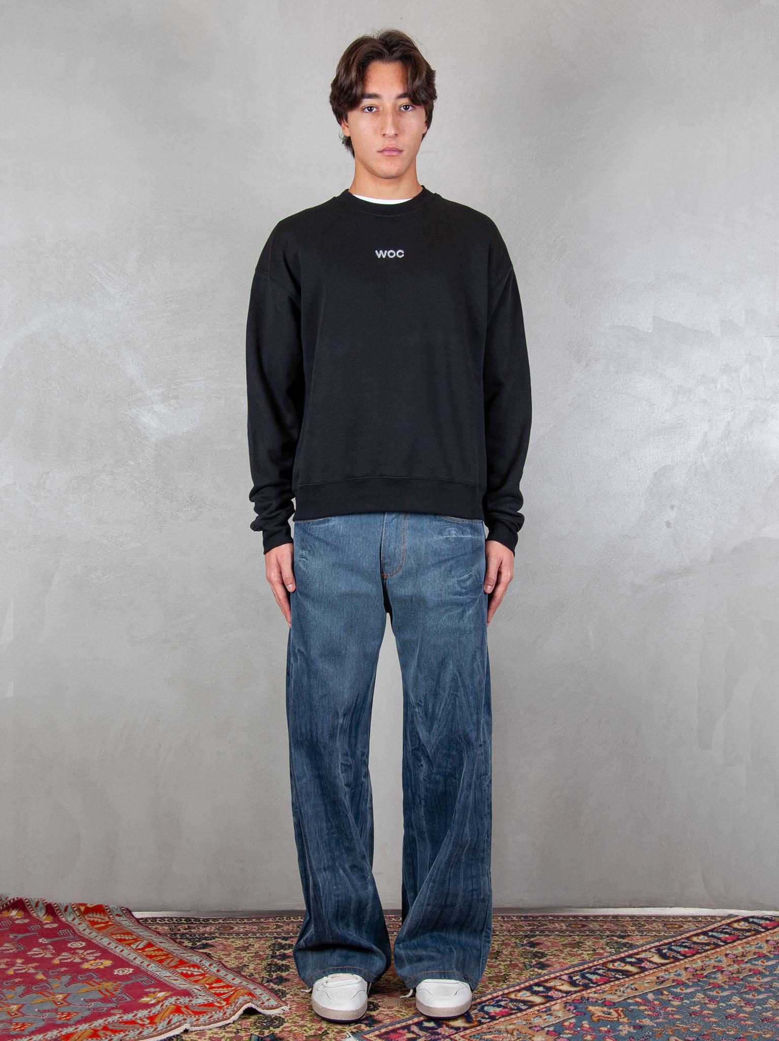 Woc felpa Atlanta crewneck SW021FL NERO WOC 