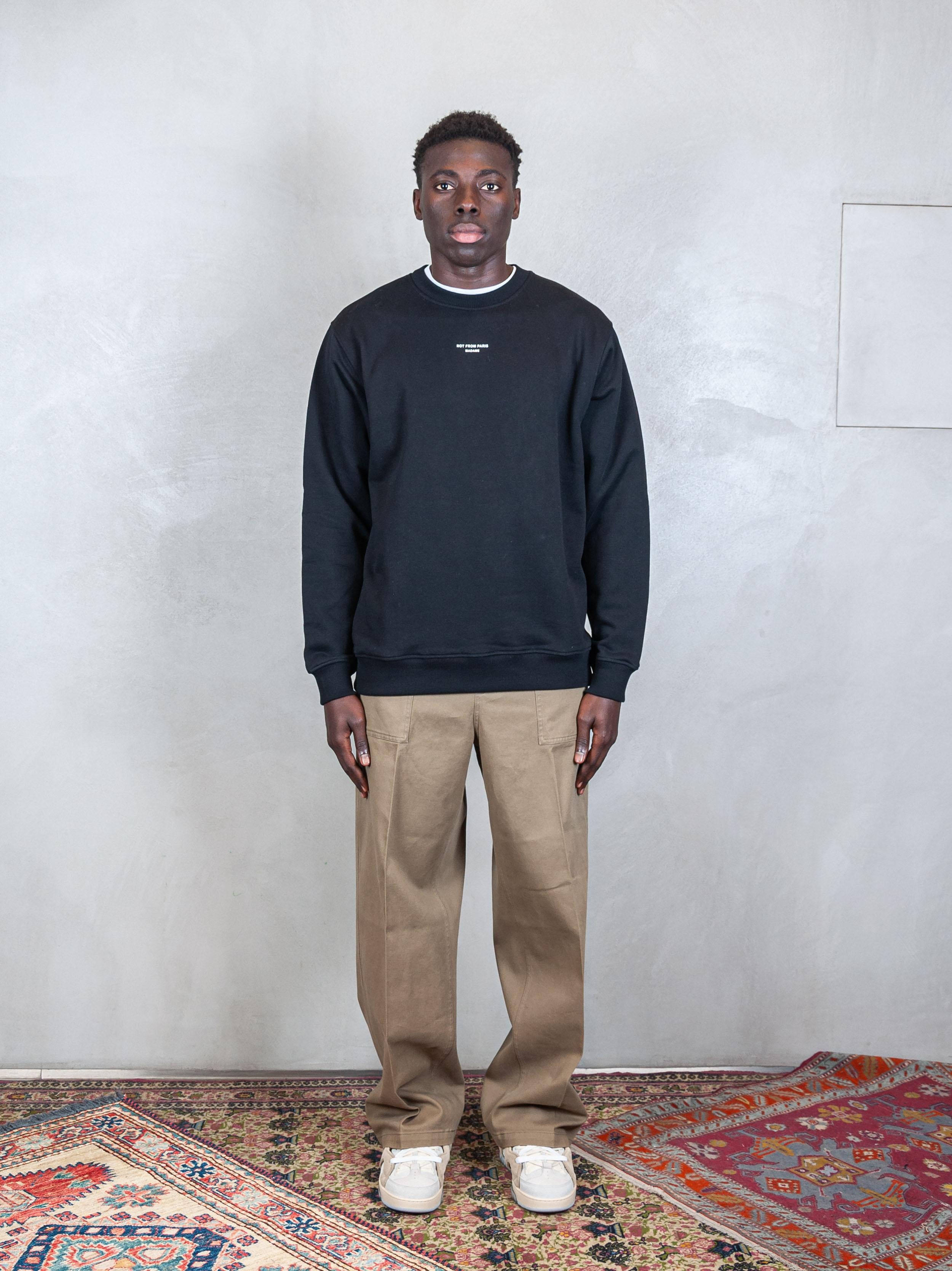 Drôle De Monsieur Felpa Le Sweatshirt Slogan Classique SW148-CO127 BL Drôle De Monsieur 