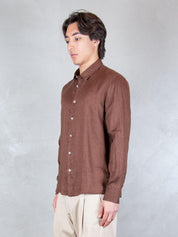 Seinse Camicia <BR/>Lino CE1081 MOKA Seinse 