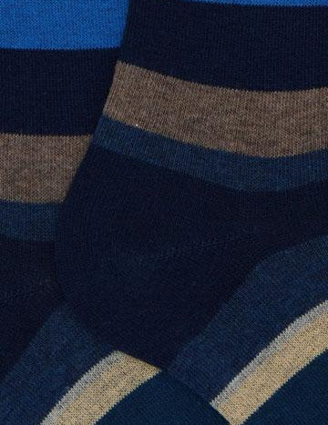 Calze lunghe uomo cotone blu righe multicolor AP103413 13102 Gallo 