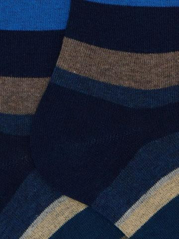 Calze lunghe uomo cotone blu righe multicolor AP103413 13102 Gallo 