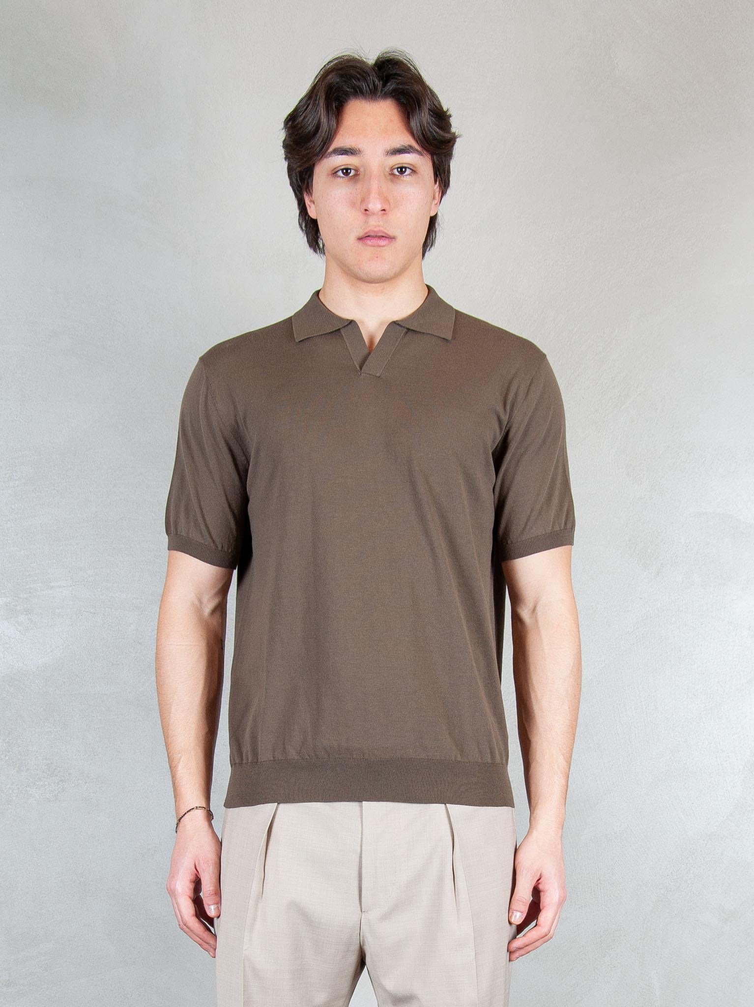 Raphael1966 Maglia Polo Capri Cotone Crepe DK17008 MORO Raphael - Dkt 