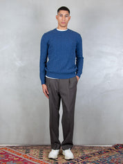 Luigi Gentile Maglia <BR/>Girocollo Treccia LG1202 74 Luigi Gentile 