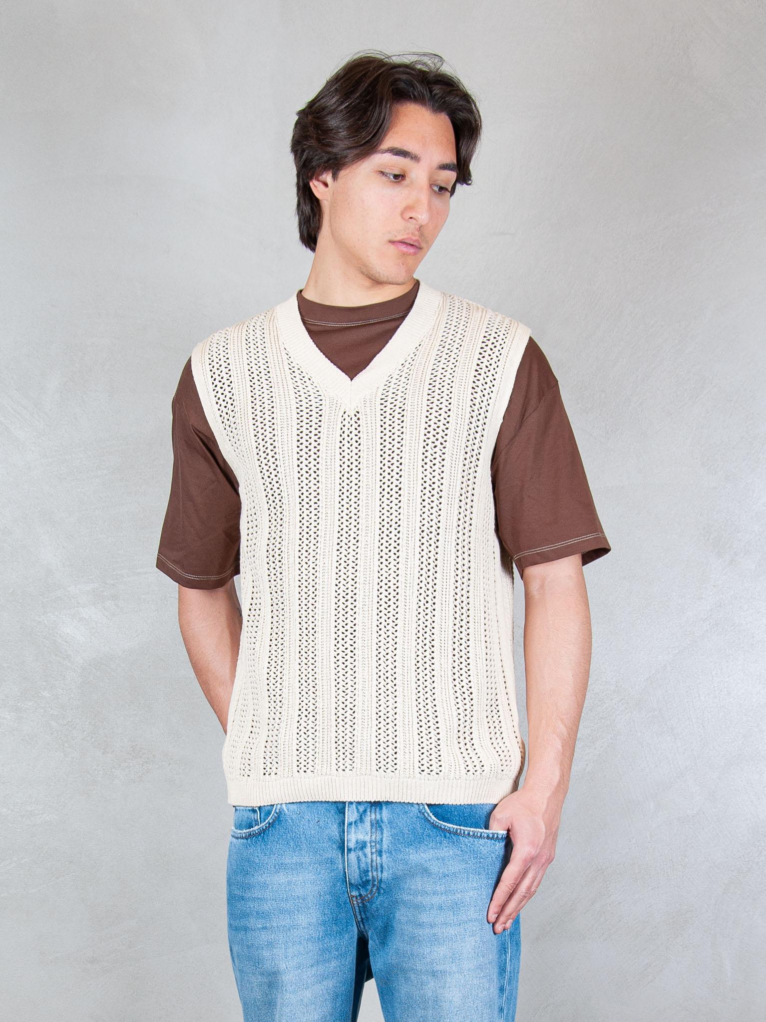 Seinse Maglia Gilet Scollo V ME3254 OFF WHITE Seinse 