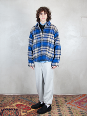 Ader Error Giubbotto <BR/>Check Fabric Overshirt BN01FWJK0118 BL-BLUE Ader Error 
