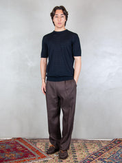 Seinse Maglia <BR/>Traforata ME3260 BLUE NAVY Seinse 