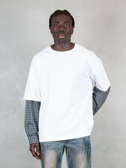 Acupuncture T-shirt <BR/>Layered Long T1 LAYERED LONG T1 EGG WHITE Acupuncture 
