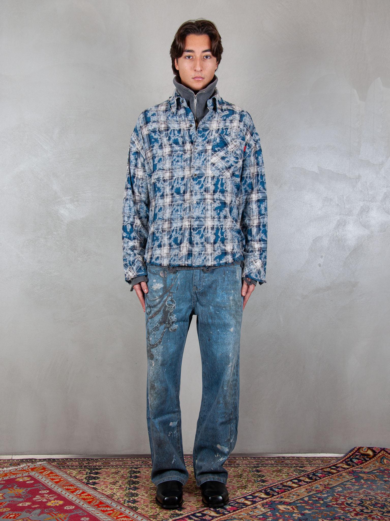 Acupuncture Camicia Hyper Acid Shirt HYPER ACID SHIRT BLUE GRID Acupuncture 