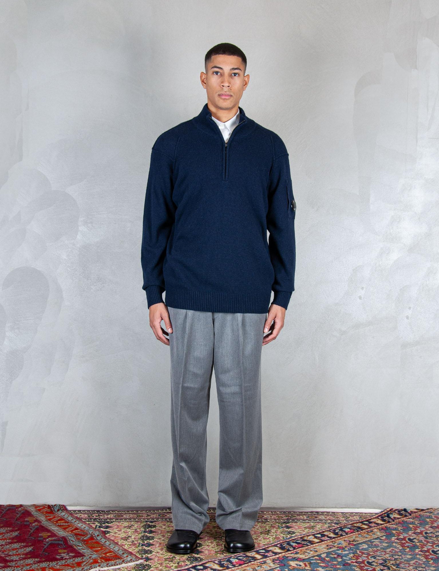>Lambswool half zip KN709A-110149A 888 C.P. company 
