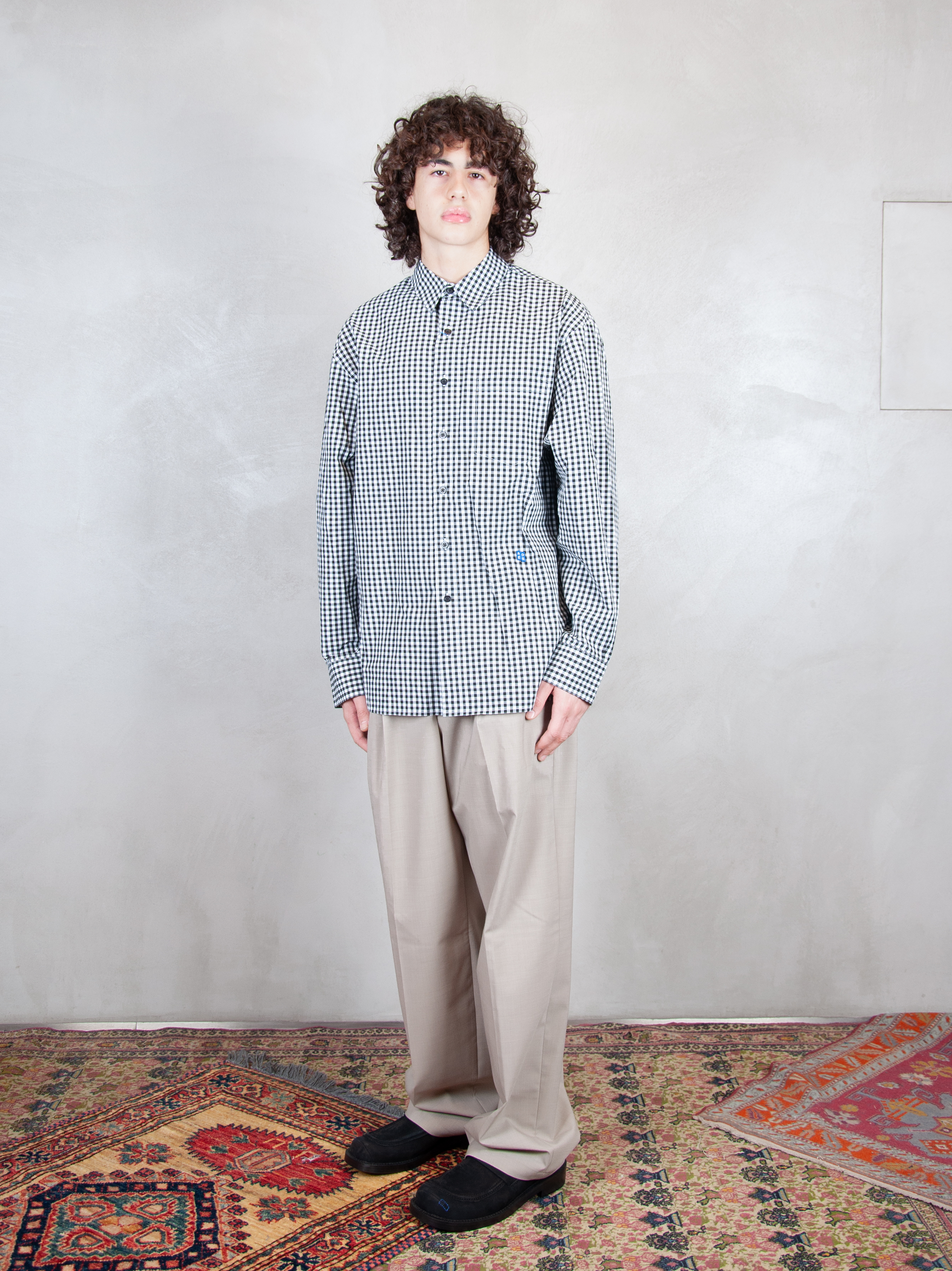 Ader Error Camicia Check Shirt BMSGFYSH0102 BK-NOIR Ader Error 
