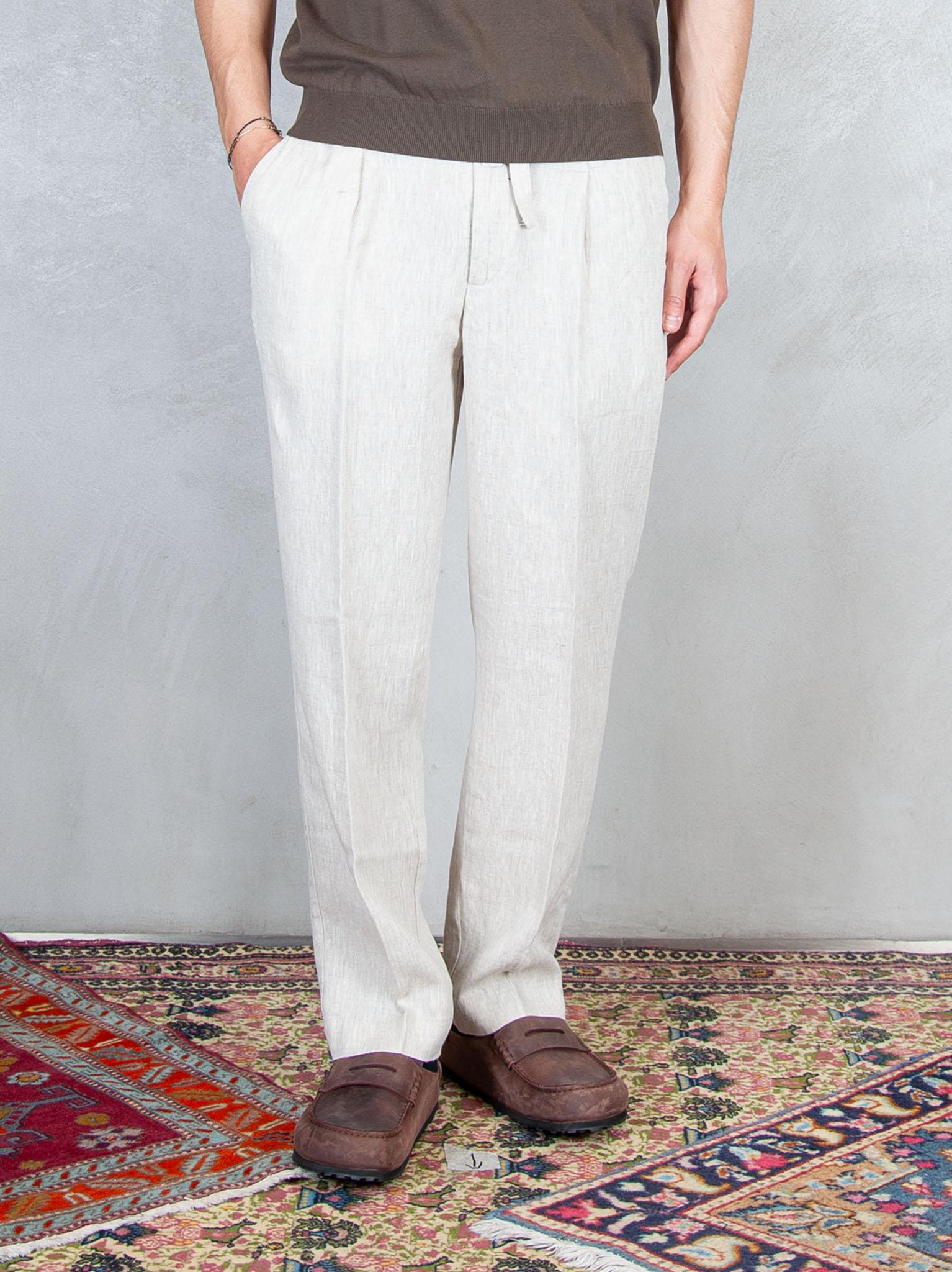 Seinse Pantaloni Coulisse Lino PSE1527 BEIGE Seinse 