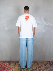 TTT T-Shirt <BR/>Heart tee 13TS010 WHITE TTT 