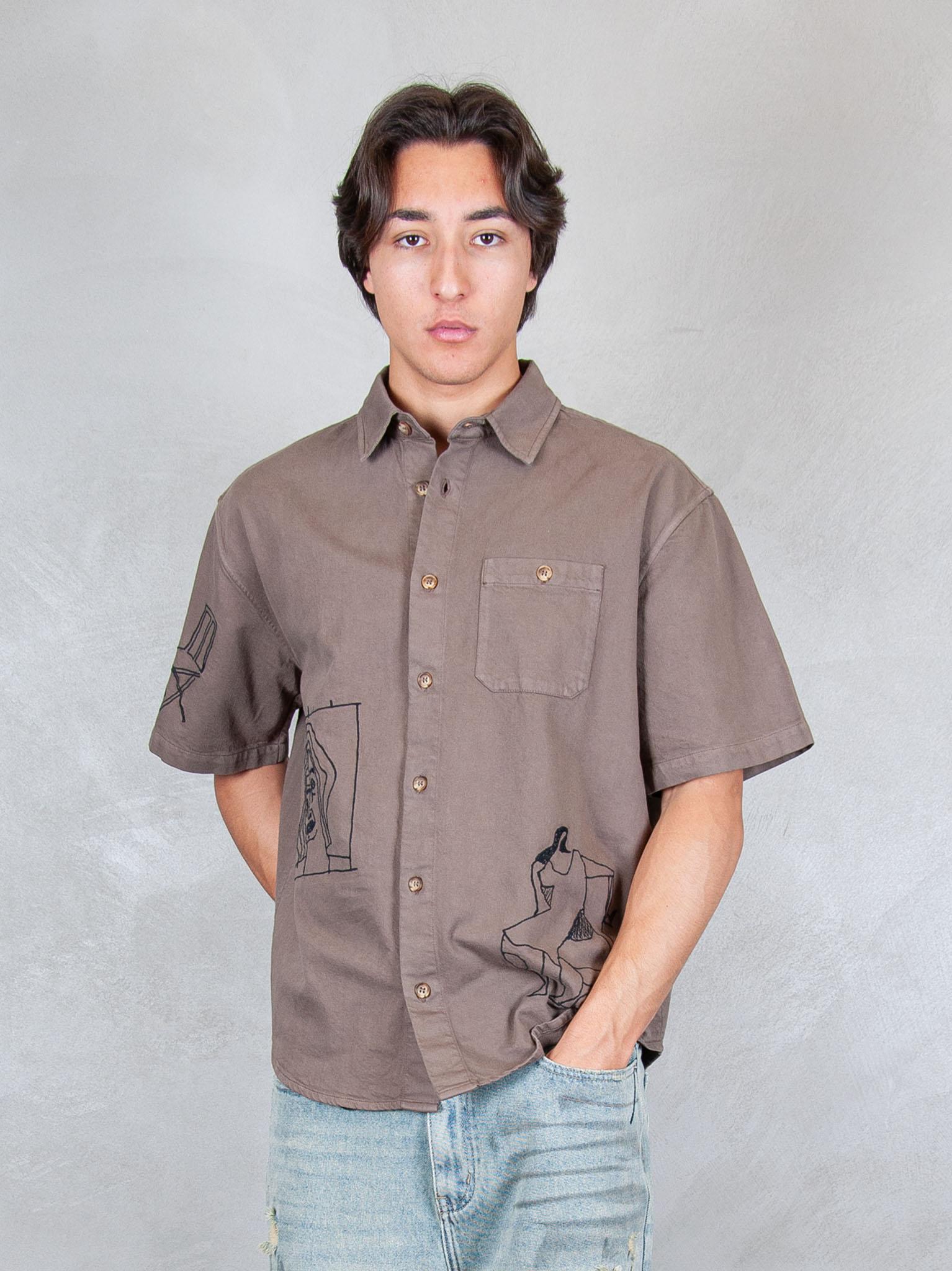 Parra Camicia Crooked face 55320 BROWN Parra 