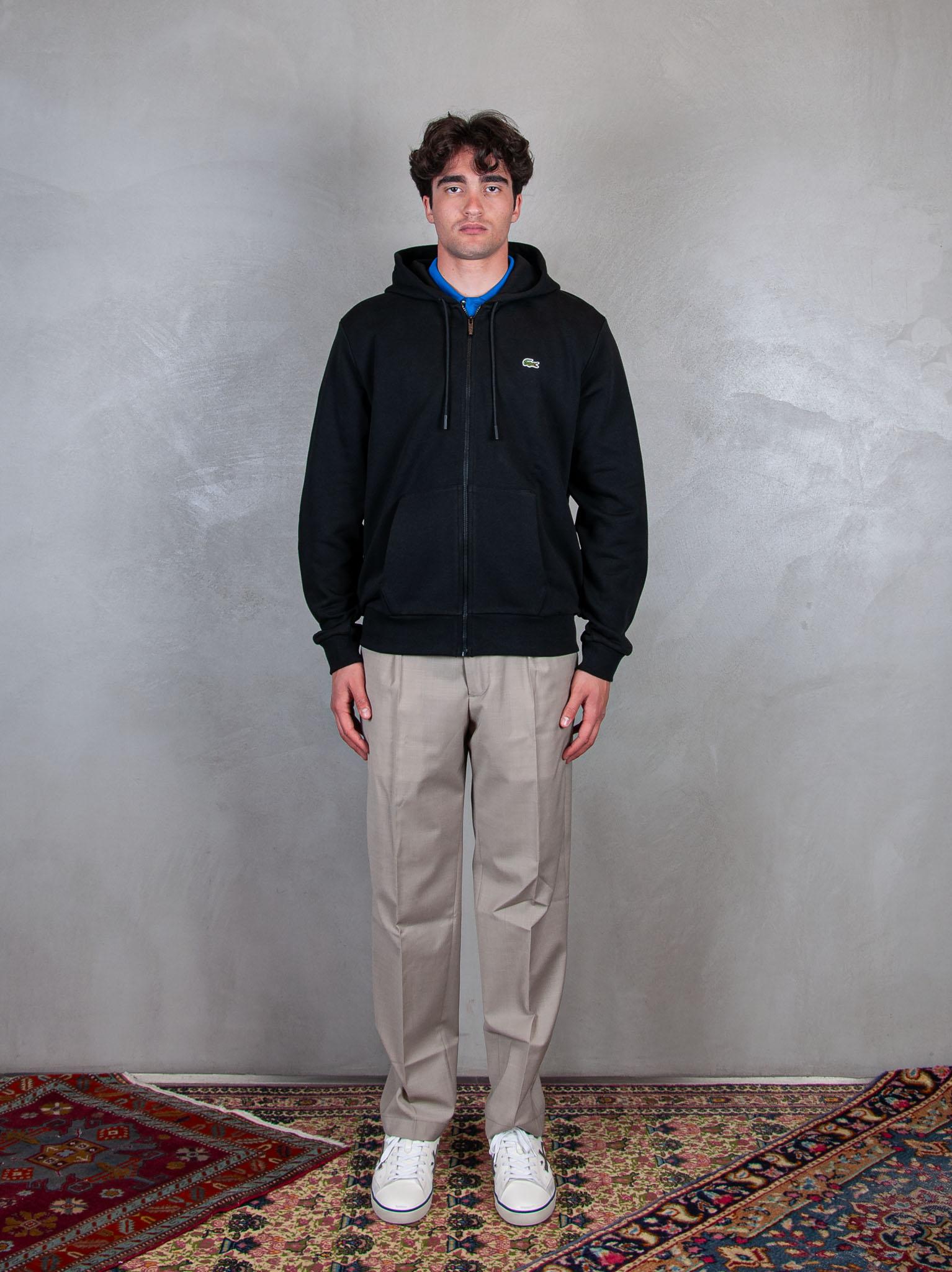 Lacoste Felpa cappuccio con zip SH9809 031 Lacoste 