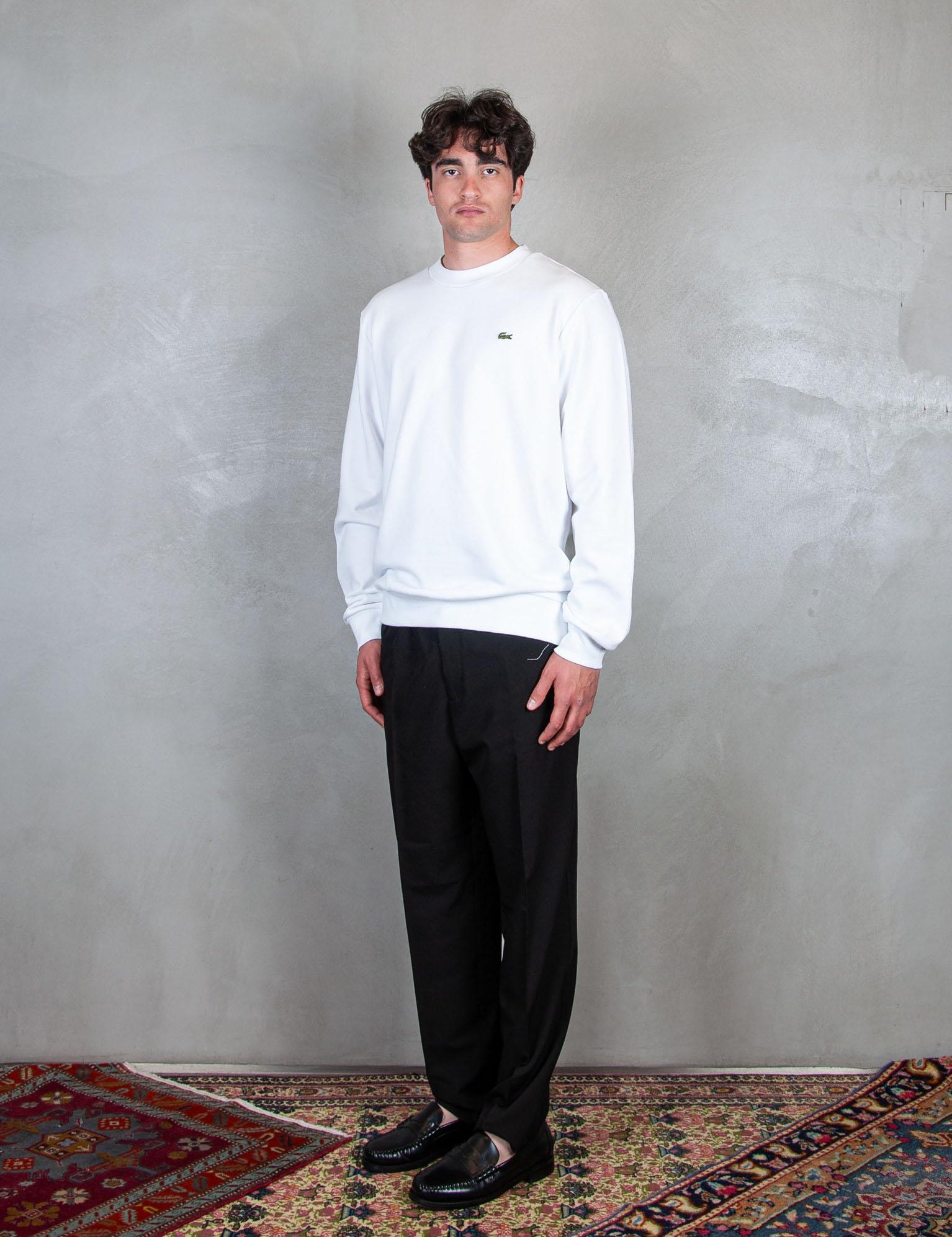 Felpa girocollo SH9801 001 Lacoste 