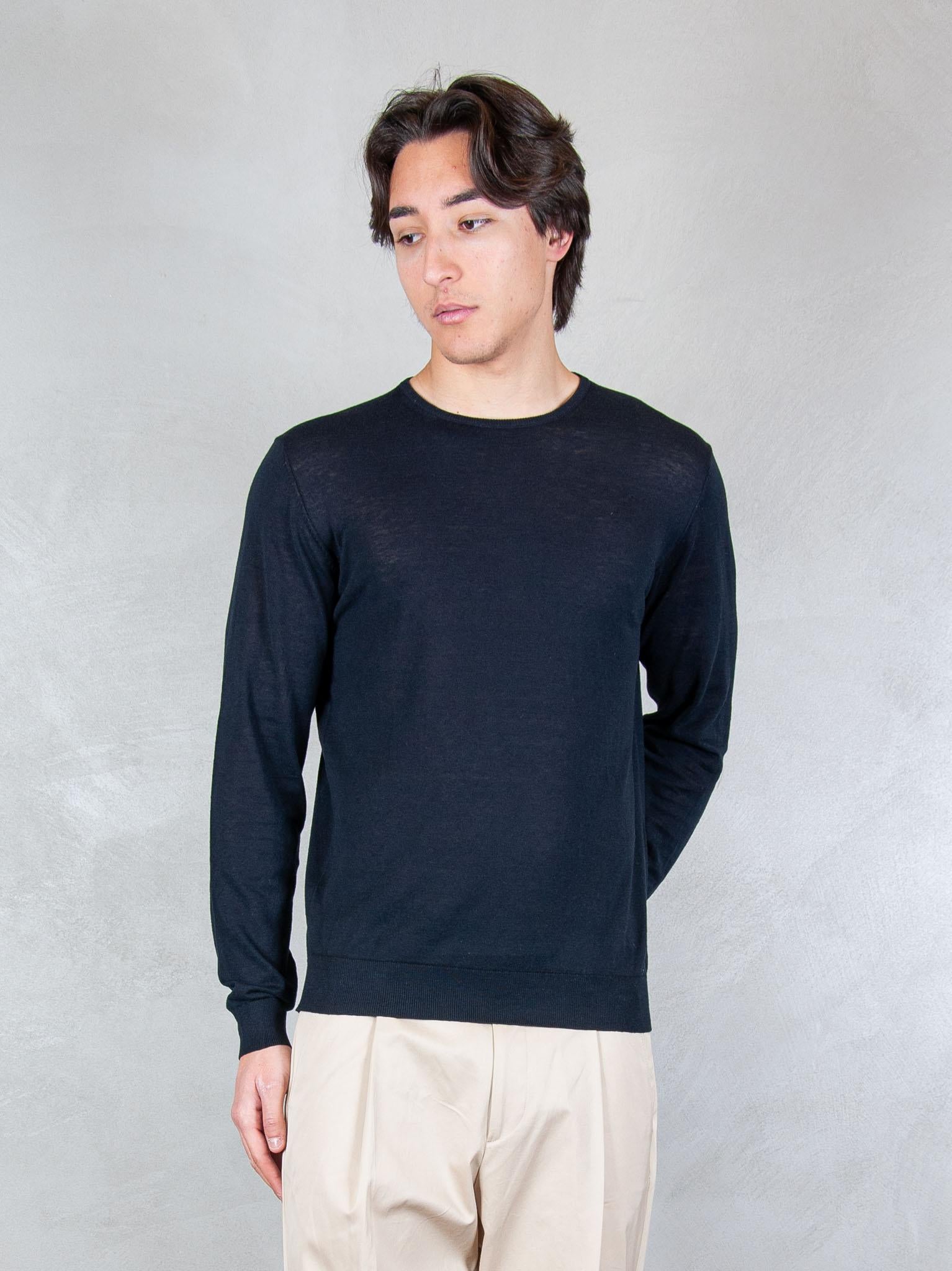 Seinse Maglia Girocollo Cotone e Seta ME3318 BLUE NAVY Seinse 
