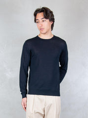 Seinse Maglia <BR/>Girocollo Cotone e Seta ME3318 BLUE NAVY Seinse 