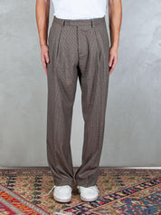 I'M Brian <BR/>Pantalone 2 pinces Pricipe di Galles PA3504 MORO I'm Brain 