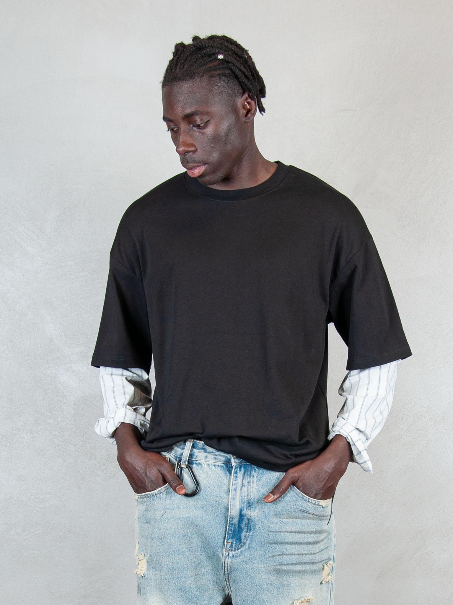 Acupuncture T-shirt Layered Long T1 LAYERED LONG T2 WASHED BLACK Acupuncture 