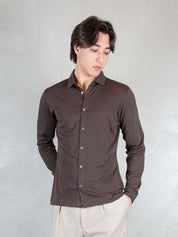 Raphael1966 Polo <BR/>Camicia Cotone Pima DK17109 MORO Raphael - Dkt 