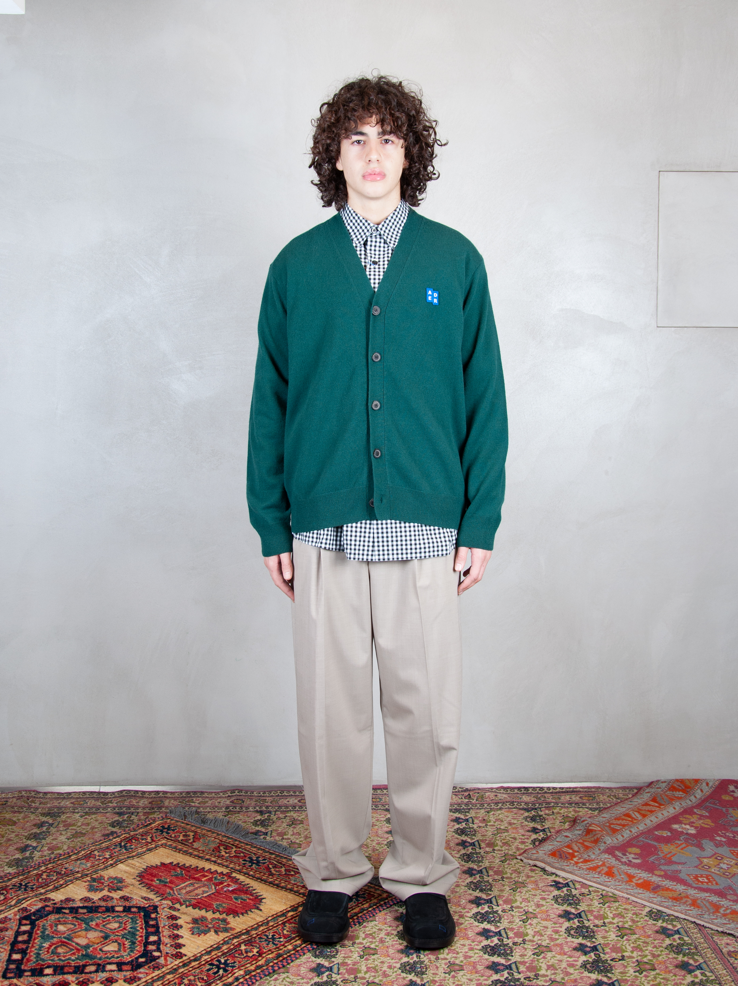 Ader Error Maglia Tetris Cardigan BMSGFYKT0701 GN-GREEN Ader Error 