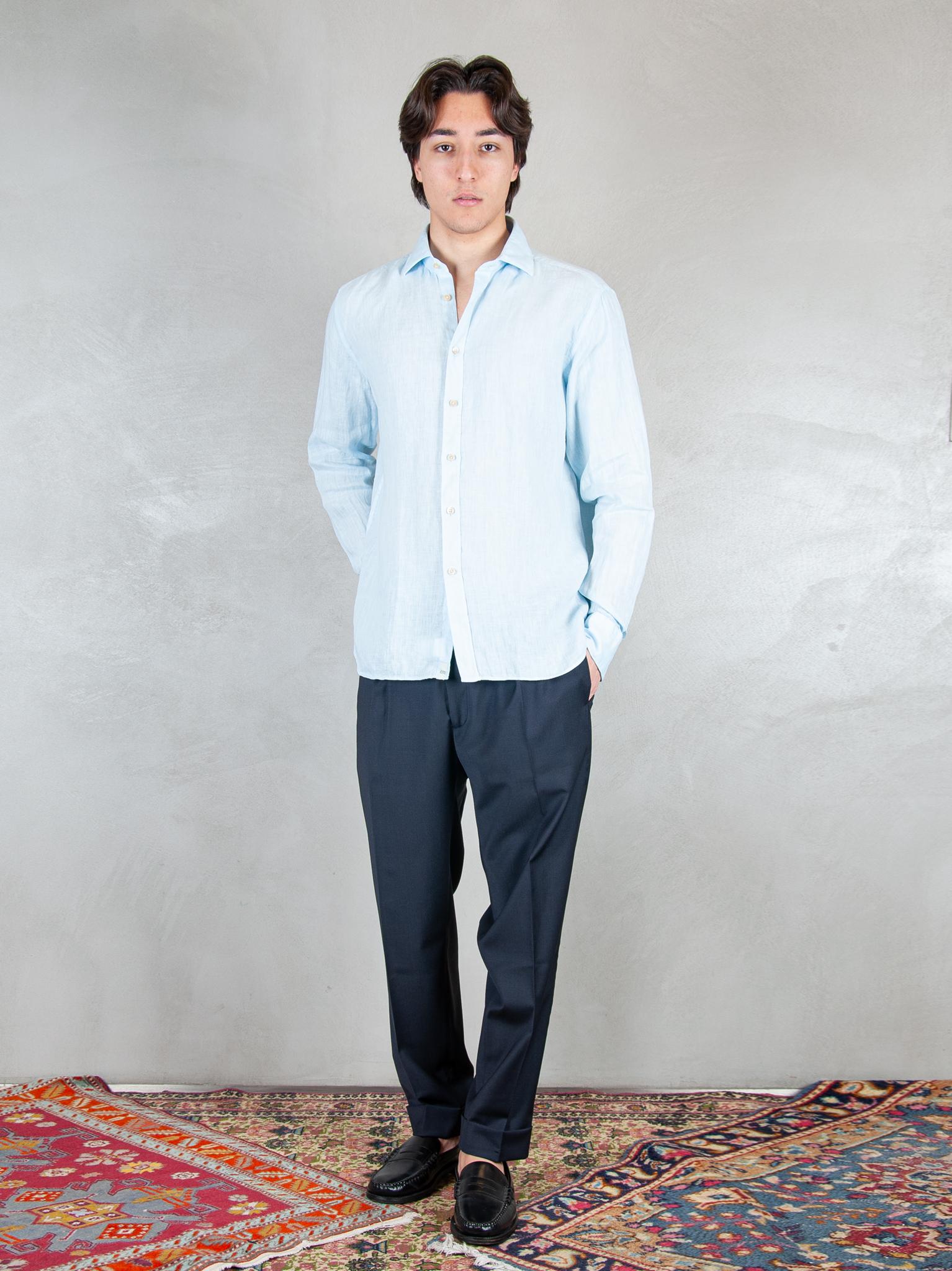 Tintoria Mattei Camicia Lino TNP J66-UB1 Tintoria Mattei 