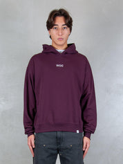 Woc felpa <BR/>Phoenix hoodie SW037FL VINO WOC 