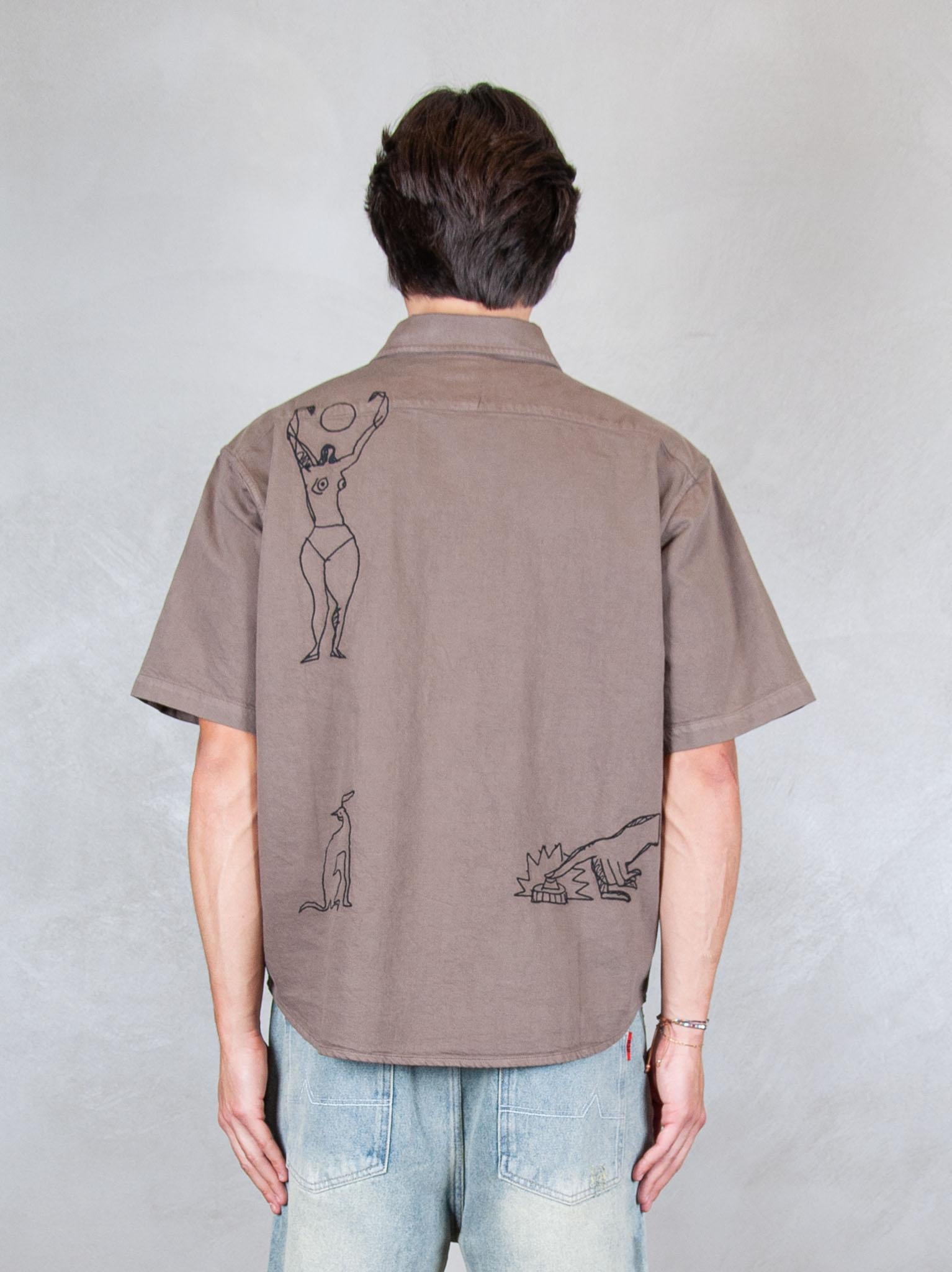 Parra Camicia Crooked face 55320 BROWN Parra 
