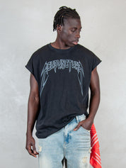 Acupuncture T-shirt   <BR/>Studded Metal STUDDED METAL S/L WASHED BLACK Acupuncture 
