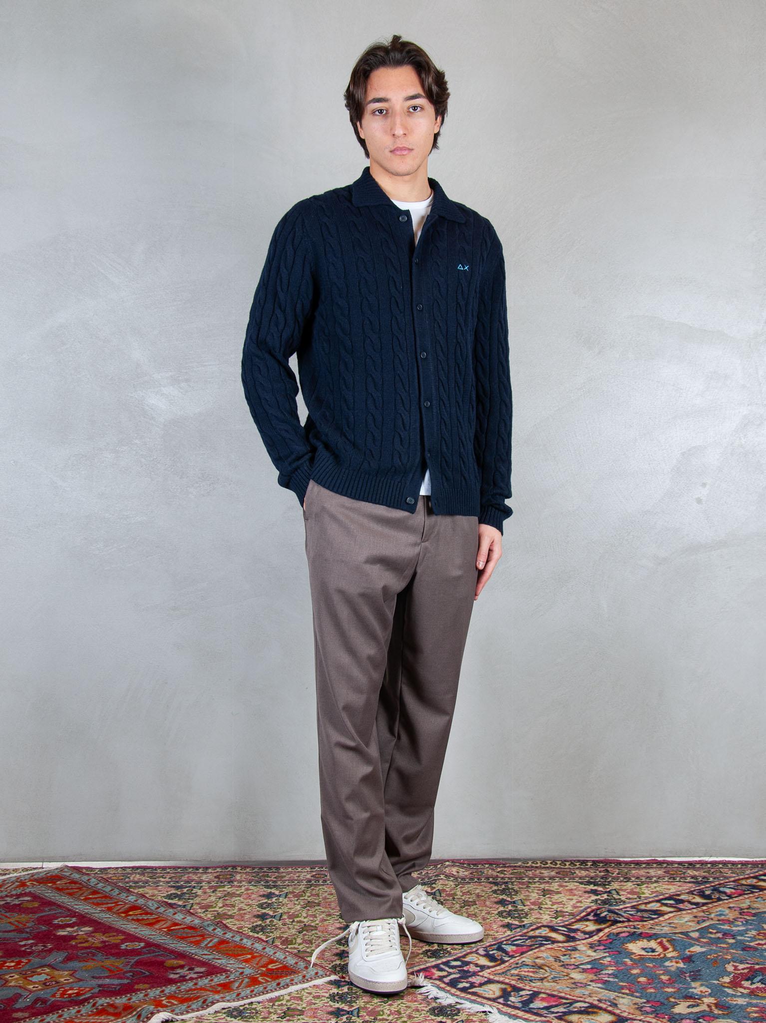 Sun68 Maglia Giacca Treccia K45140 07 Sun68 