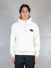 Parra Felpa <BR/>Circled Script Logo hooded 54430 OFF WHITE Parra 