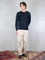 Seinse Maglia <BR/>Girocollo Cotone e Seta ME3318 BLUE NAVY Seinse 