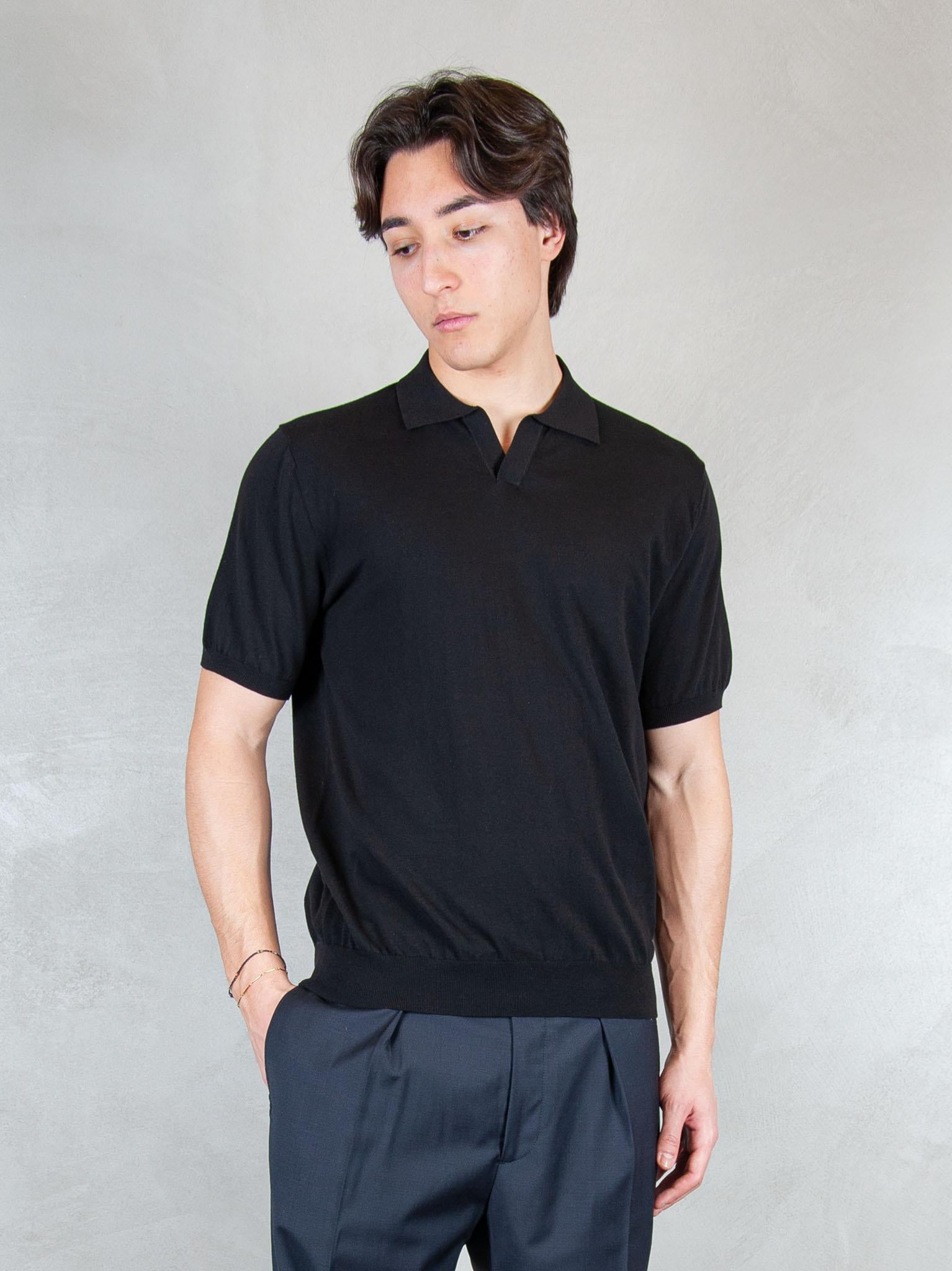 Raphael1966 Maglia Polo Capri Cotone Crepe DK17008 NERO Raphael - Dkt 