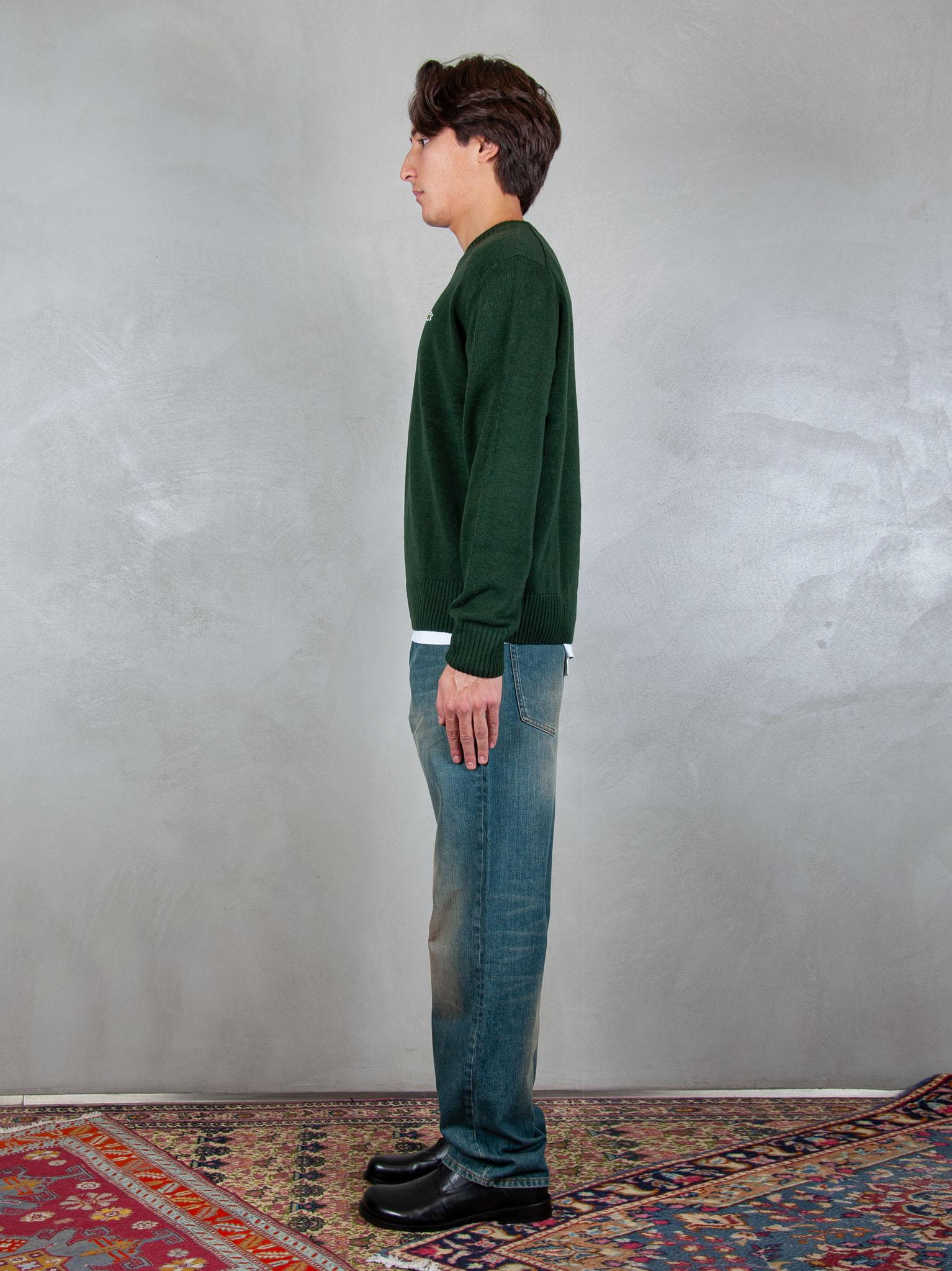 Lacoste Maglia girocollo in lana cardata AH2916 YZP Lacoste 