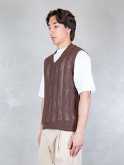 Seinse Maglia <BR/>Gilet Scollo V ME3254 MOKA Seinse 
