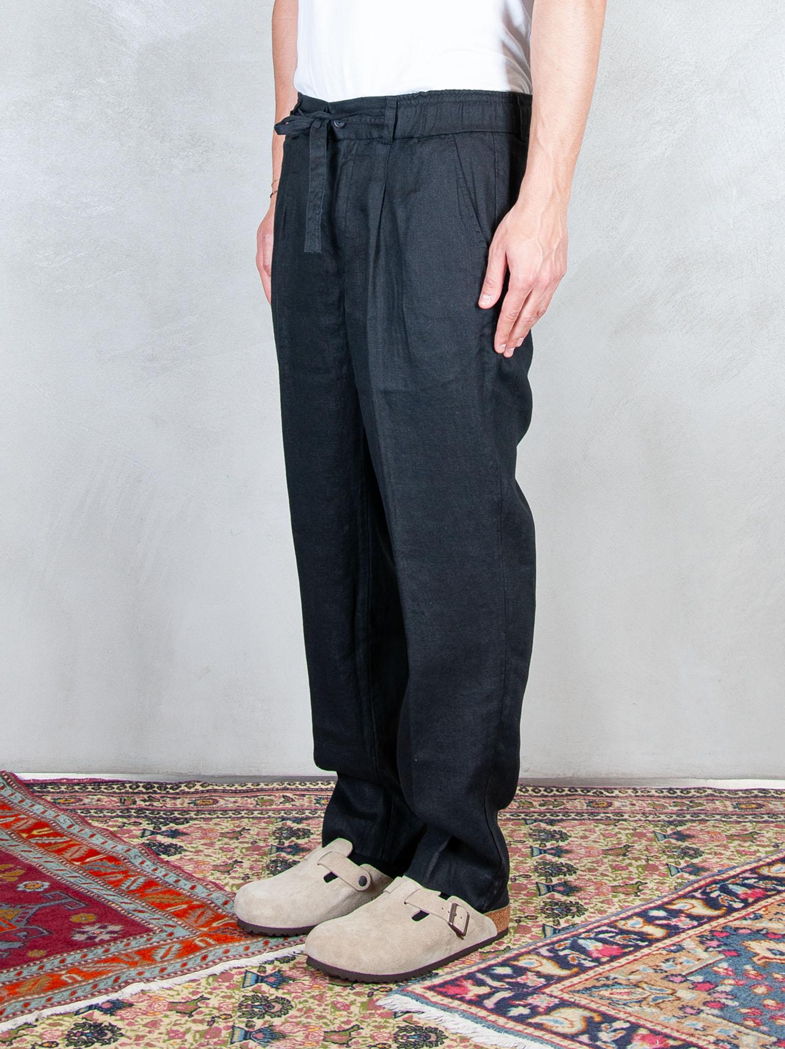 Seinse Pantaloni Coulisse Lino PSE1527 NERO Seinse 