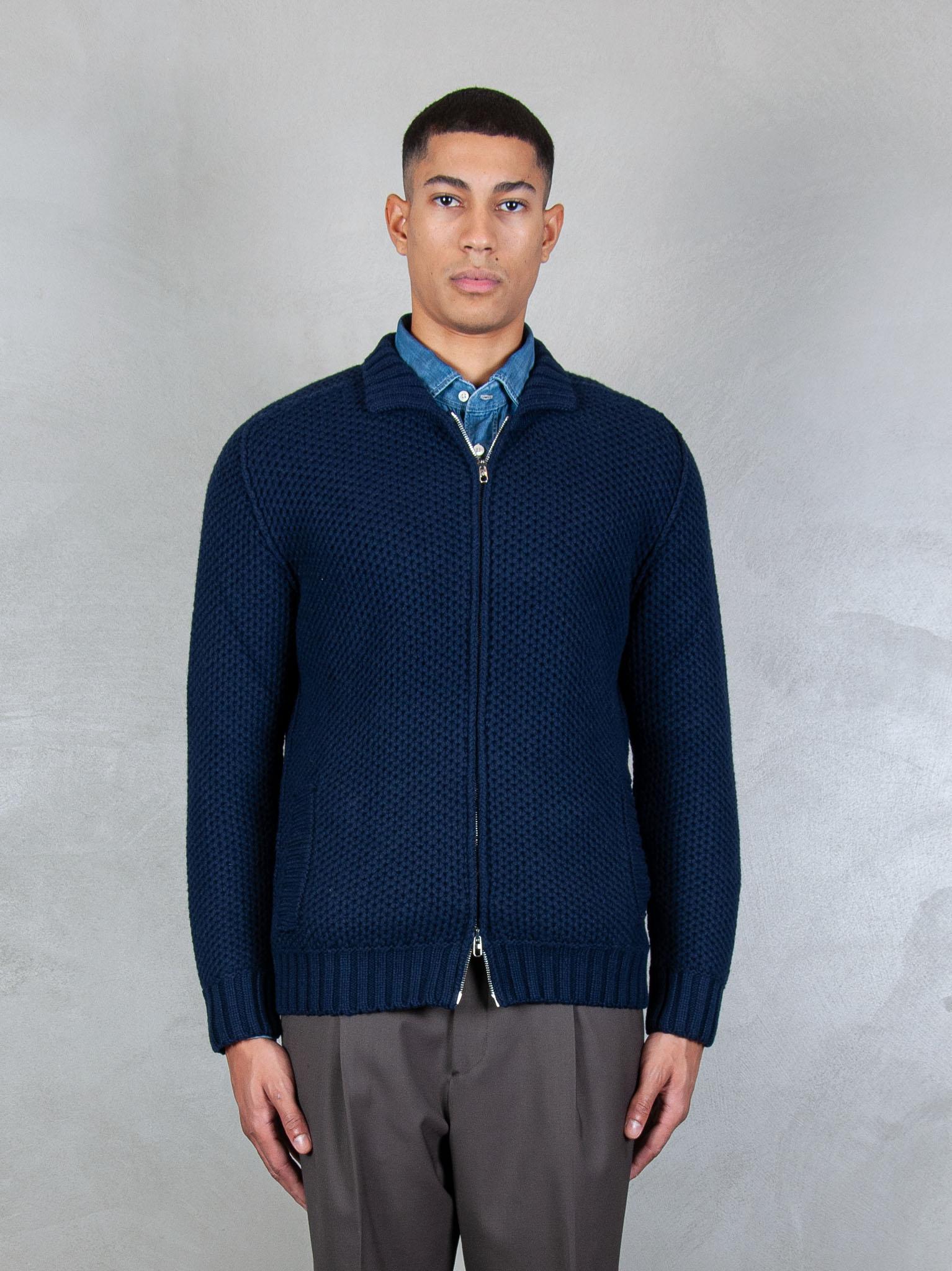 Luigi Gentile Maglia Giubbotto Zip Nido d'Ape LG1207 90 Luigi Gentile 