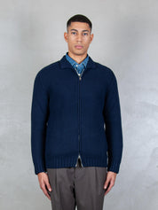 Luigi Gentile Maglia <BR/>Giubbotto Zip Nido d'Ape LG1207 90 Luigi Gentile 