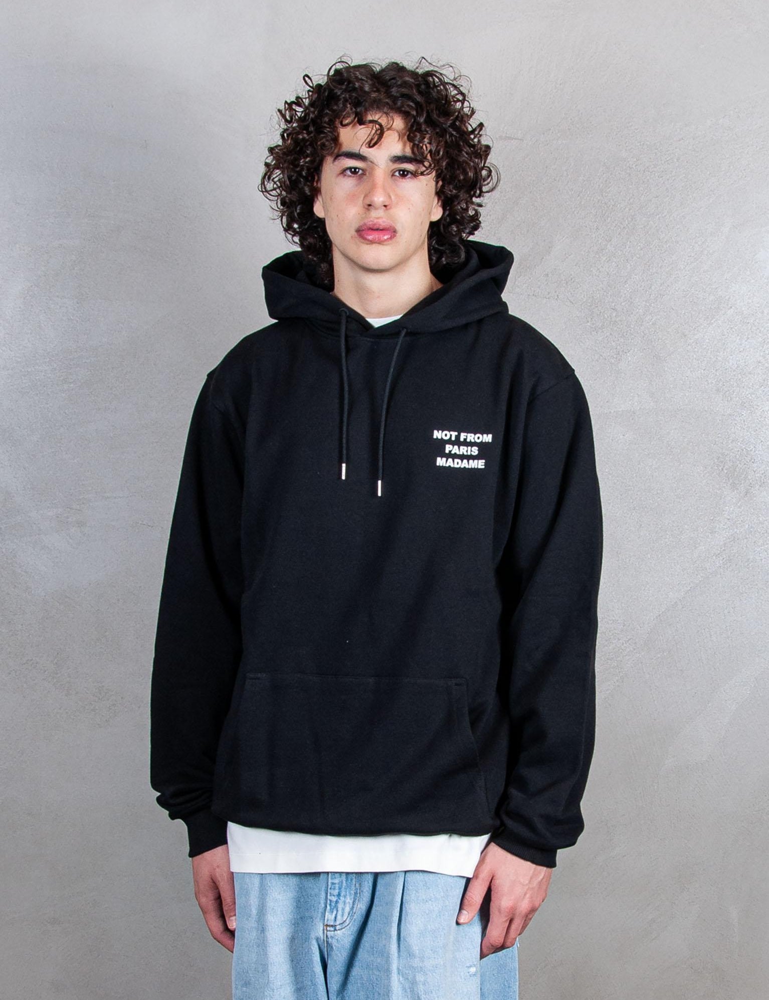 Le Hoodie Slogan HO162-CO127 BL Drôle De Monsieur 