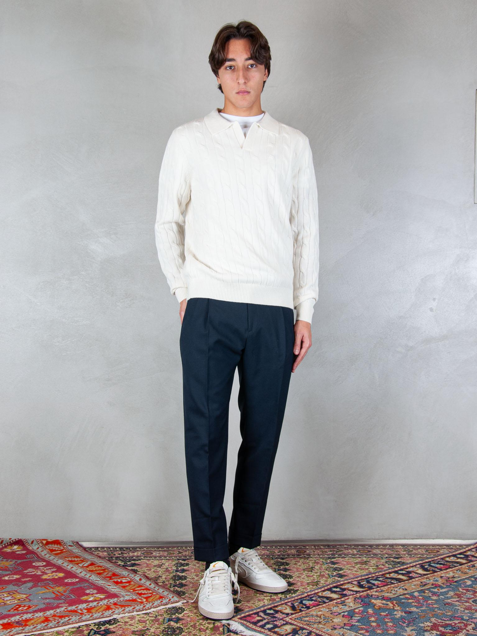 MC2 Saint Barth maglia Downing braid polo wool DOW0003 00040I MC2 St Barth 