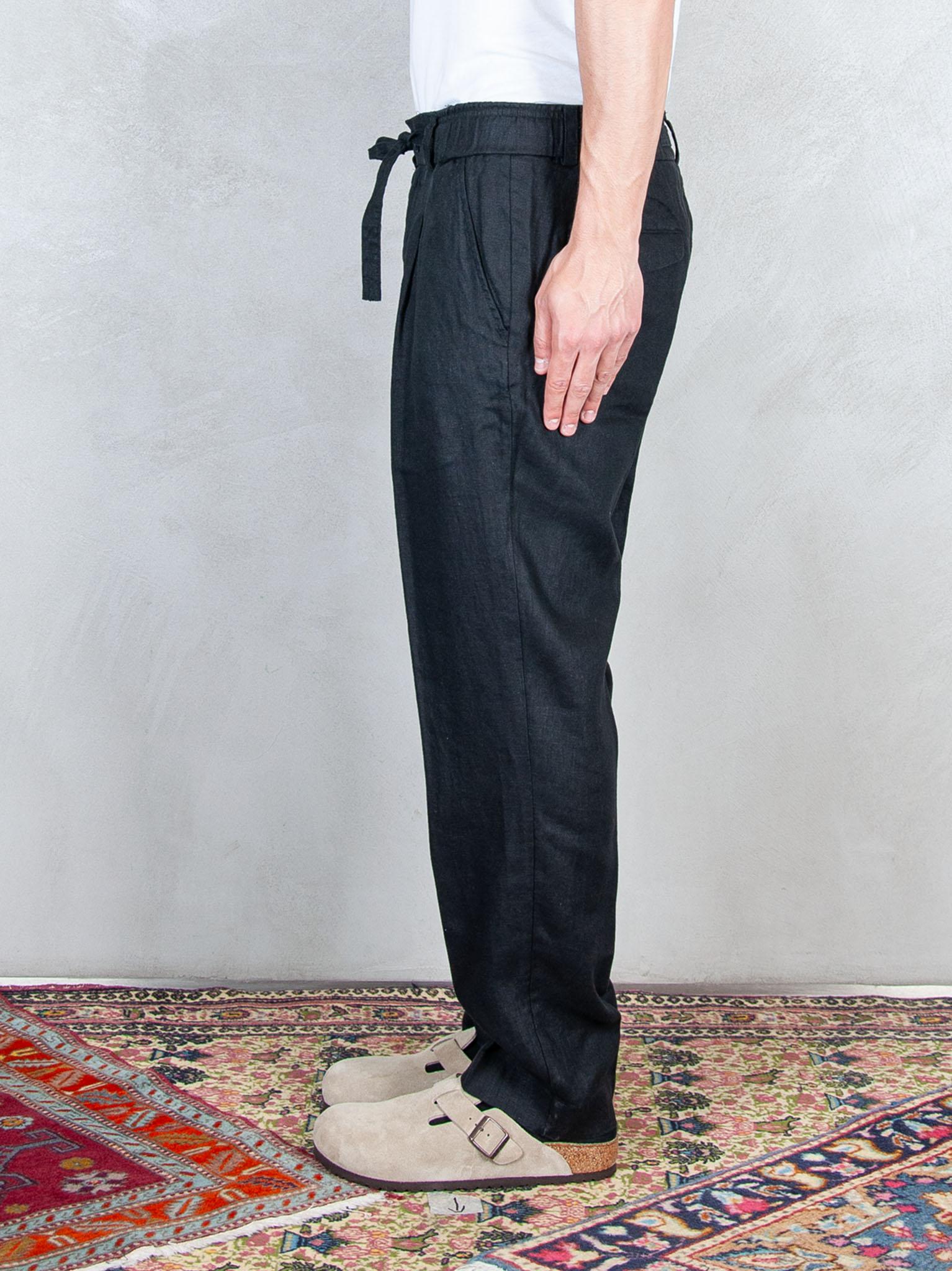 Seinse Pantaloni Coulisse Lino PSE1527 NERO Seinse 