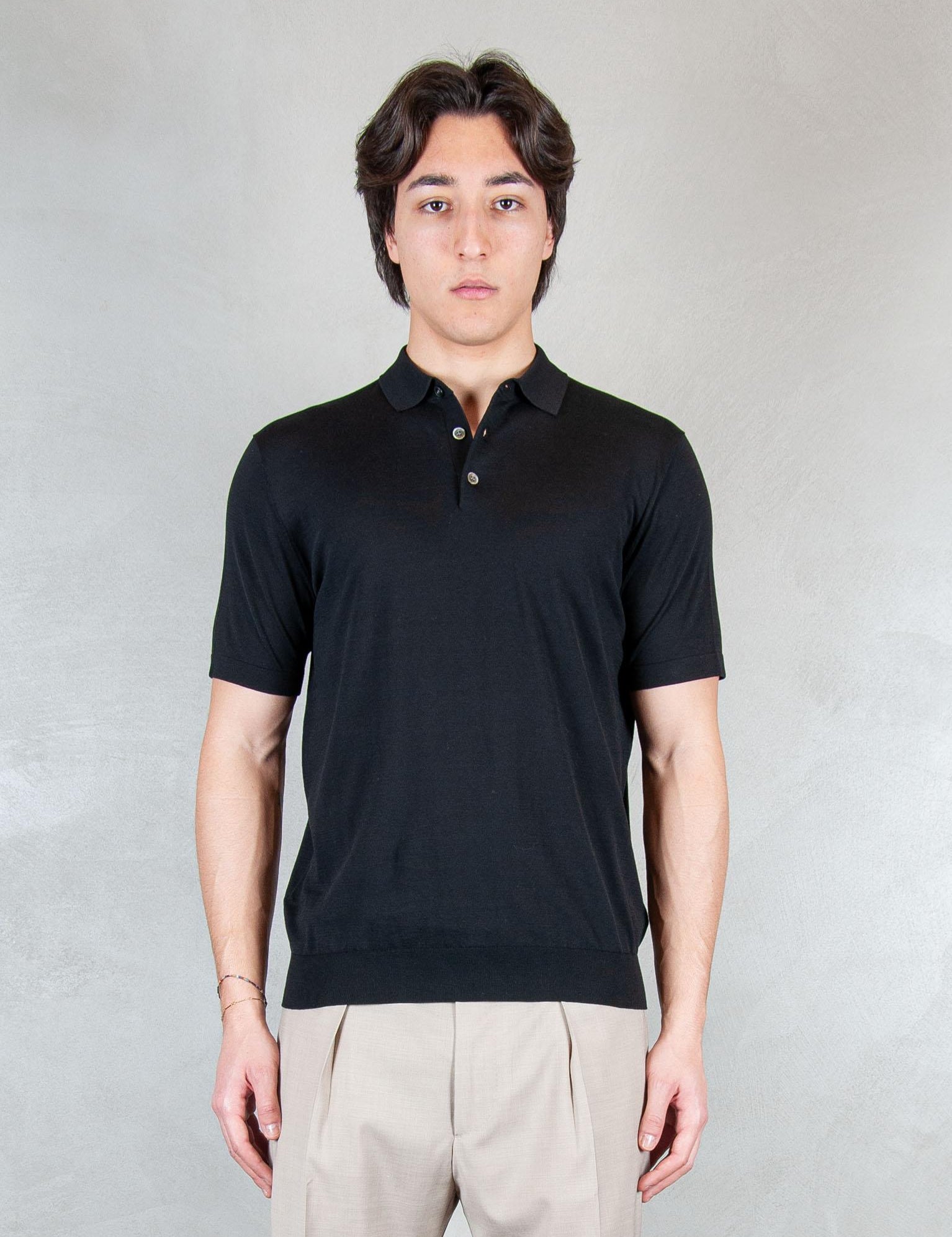>Polo Cotone Egiziano DK17037 NERO Raphael - Dkt 