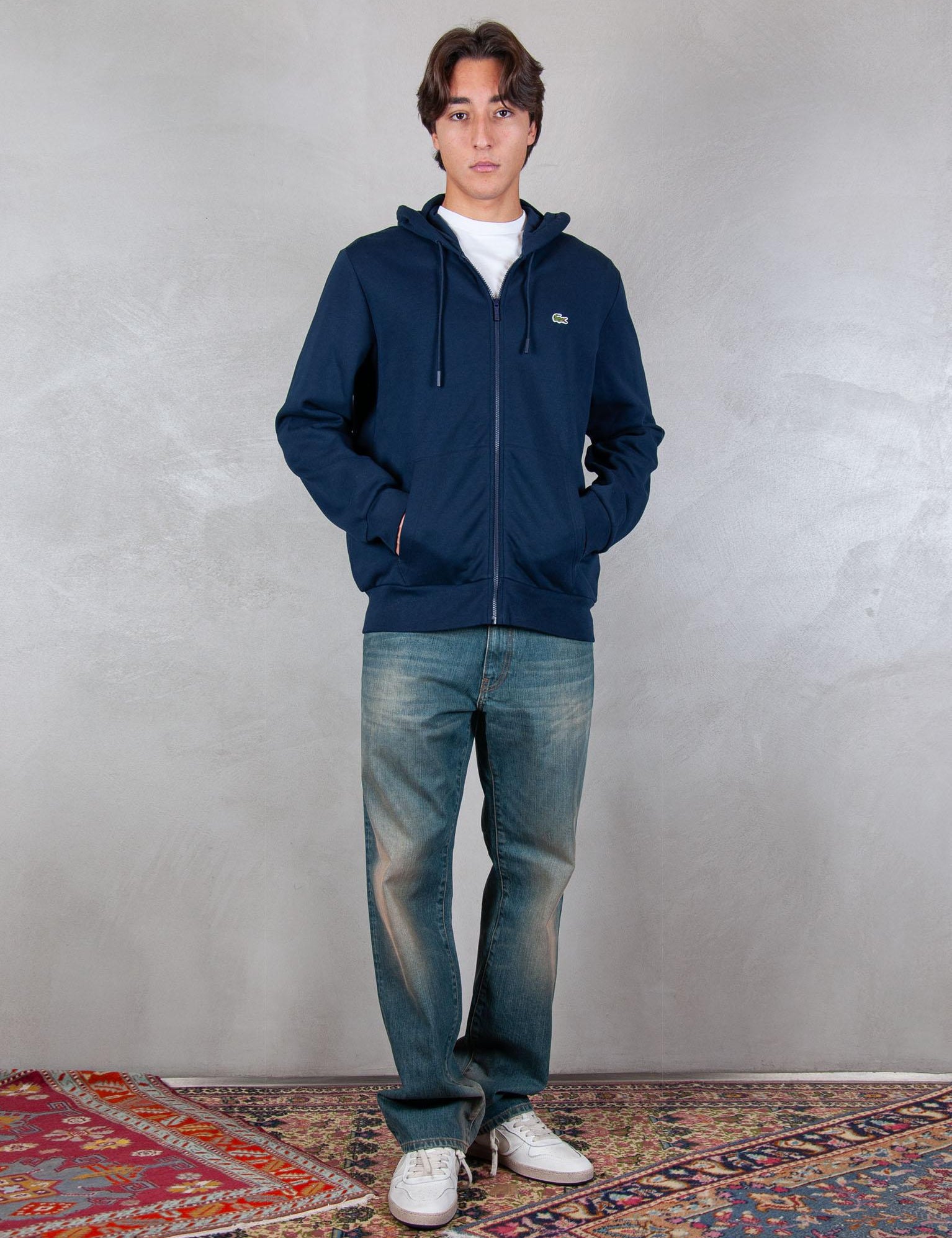 Felpa cappuccio con zip SH9626 166 Lacoste 